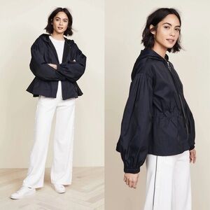 Elizabeth and James Melanie Zip Front Cinched-Waist Short Jacket Coat size 4